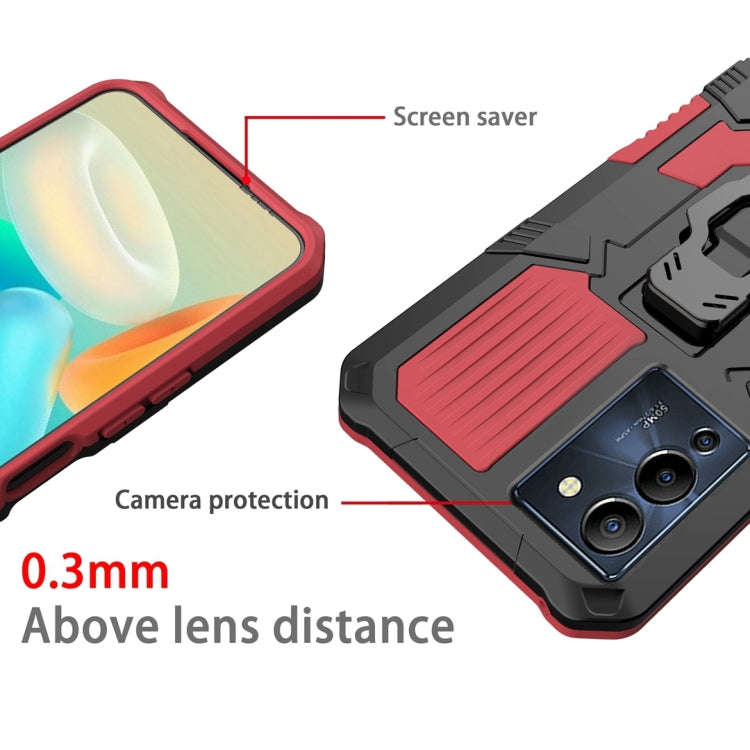 For Infinix Note 12 G96 Armor Warrior Shockproof PC + TPU Phone Case(Red)