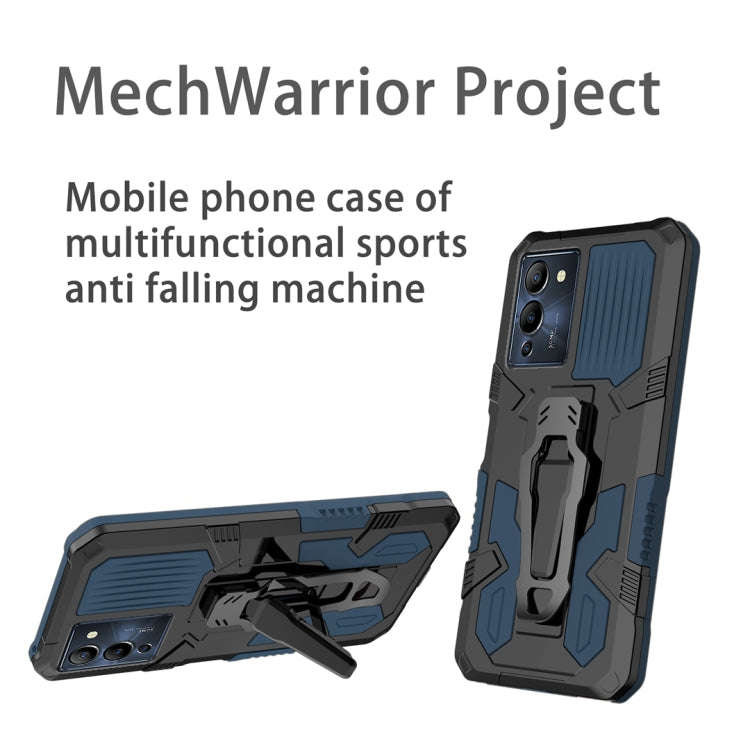 For Infinix Note 12 G96 Armor Warrior Shockproof PC + TPU Phone Case(Blue)