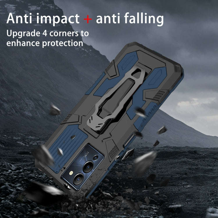 For Infinix Note 12 G96 Armor Warrior Shockproof PC + TPU Phone Case(Blue)