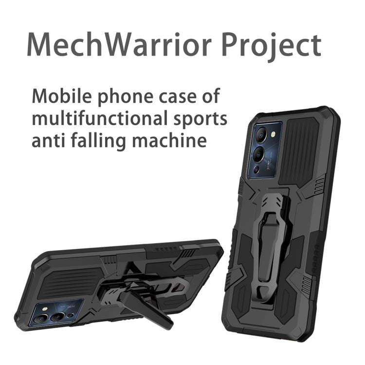 For Infinix Note 12 G96 Armor Warrior Shockproof PC + TPU Phone Case(Black)