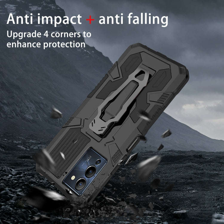 For Infinix Note 12 G96 Armor Warrior Shockproof PC + TPU Phone Case(Black)