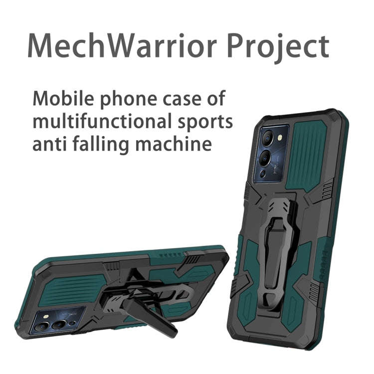 For Infinix Note 12 G96 Armor Warrior Shockproof PC + TPU Phone Case(Army Green)