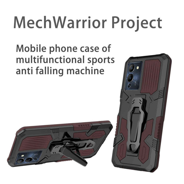 For Infinix Note 12 G96 Armor Warrior Shockproof PC + TPU Phone Case(Brown)