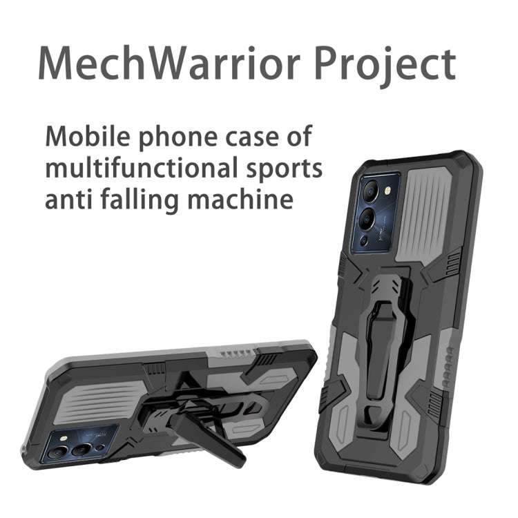For Infinix Note 12 G96 Armor Warrior Shockproof PC + TPU Phone Case(Grey)