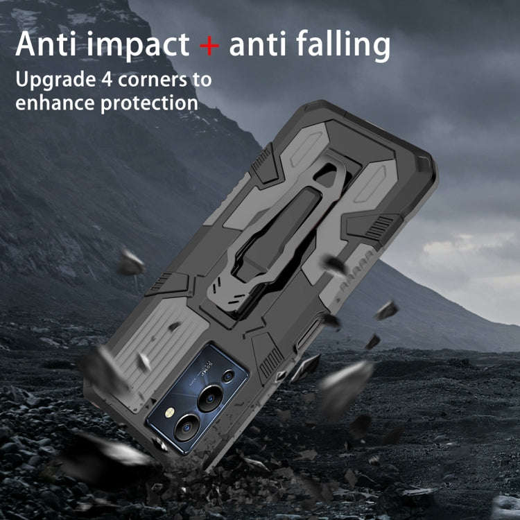 For Infinix Note 12 G96 Armor Warrior Shockproof PC + TPU Phone Case(Grey)