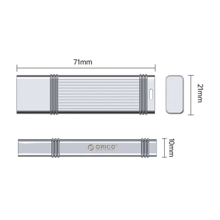 ORICO 64GB USB-A USB3.2 Gen1 USB Flash Drive, Read 260MB/s, Write 50MB/s (Silver)