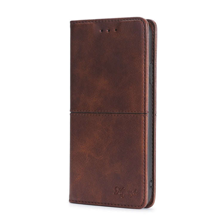 For OnePlus Nord N20 SE 4G Cow Texture Magnetic Leather Phone Case(Dark Brown)