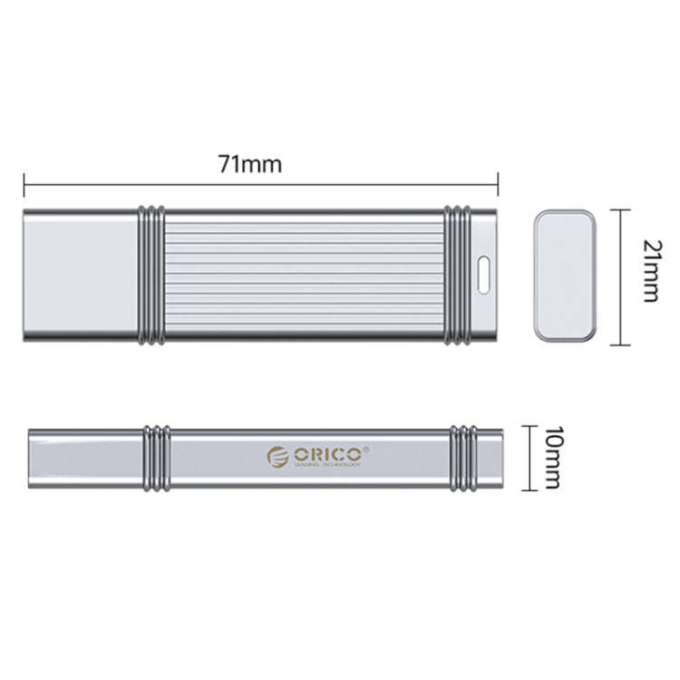 ORICO UFS Flash Drive, Read: 411MB/s, Write: 353MB/s, Memory:256GB, Port:Type-C(Silver)