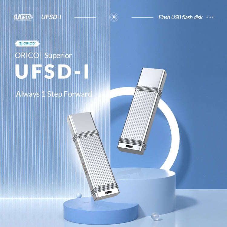 ORICO UFS Flash Drive, Read: 411MB/s, Write: 353MB/s, Memory:256GB, Port:Type-C(Silver)