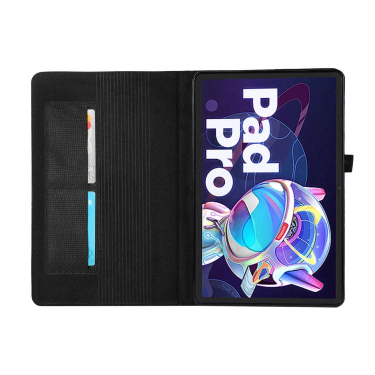 For Lenovo Tab P11 Pro Fabric Leather Tablet Case(Black)