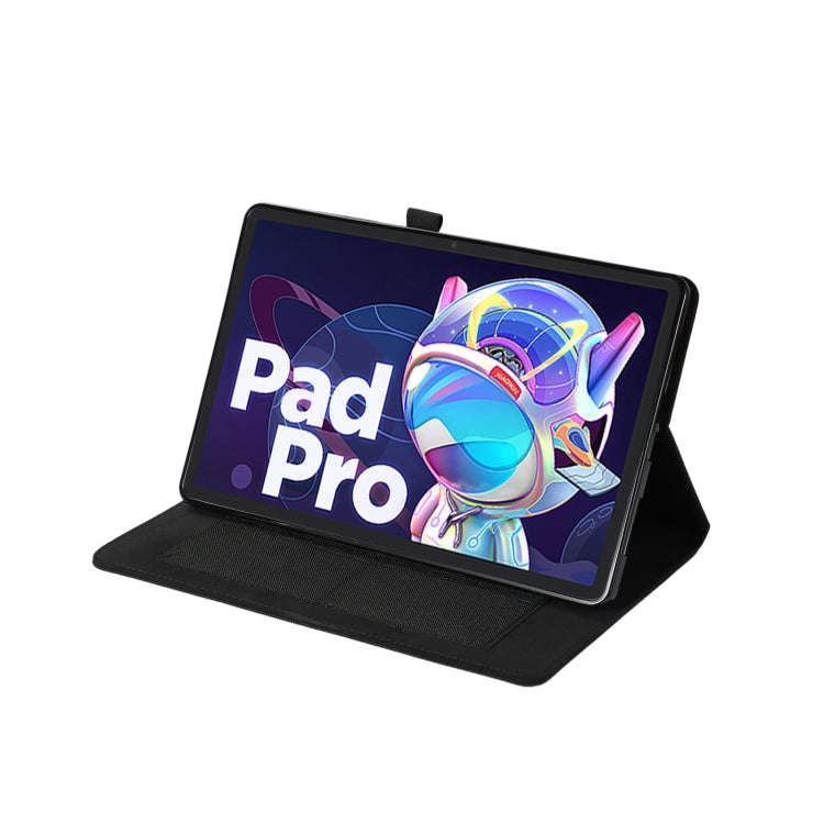 For Lenovo Tab P11 Pro Fabric Leather Tablet Case(Black)