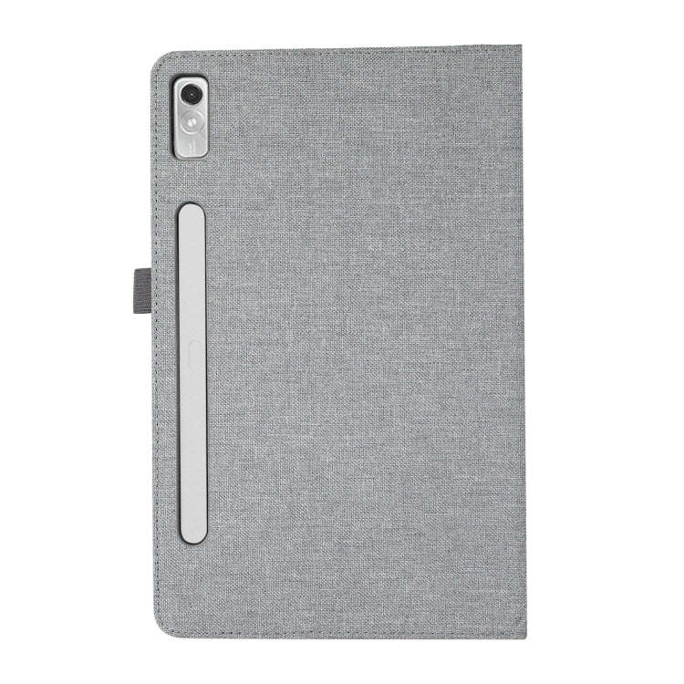 For Lenovo Tab P11 Pro Fabric Leather Tablet Case(Grey)