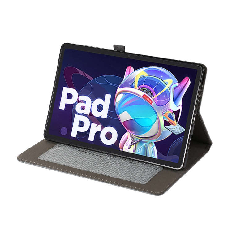 For Lenovo Tab P11 Pro Fabric Leather Tablet Case(Grey)