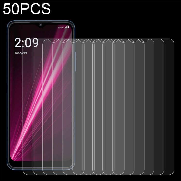 For T-Mobile T Phone 5G 50pcs 0.26mm 9H 2.5D Tempered Glass Film