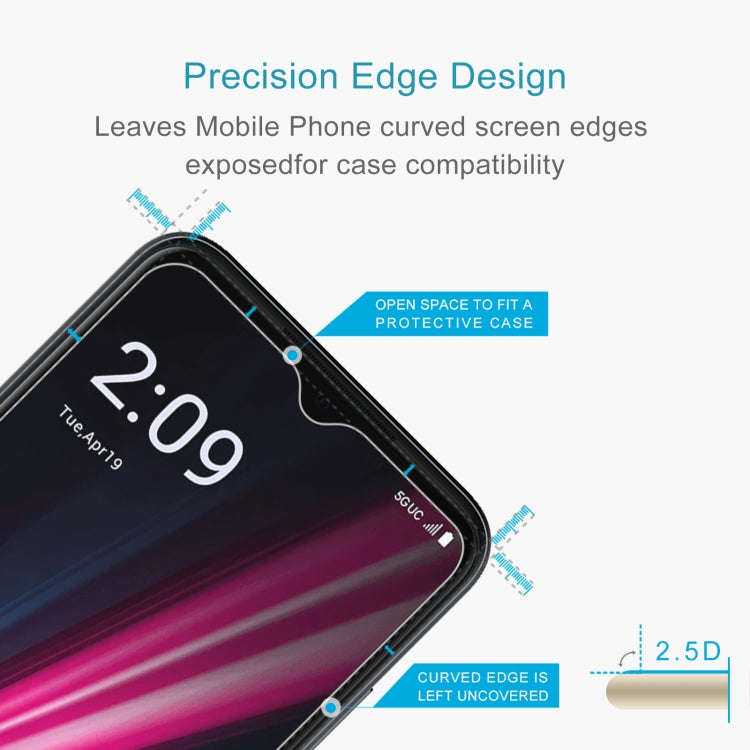 For T-Mobile T Phone Pro 5G 50pcs 0.26mm 9H 2.5D Tempered Glass Film