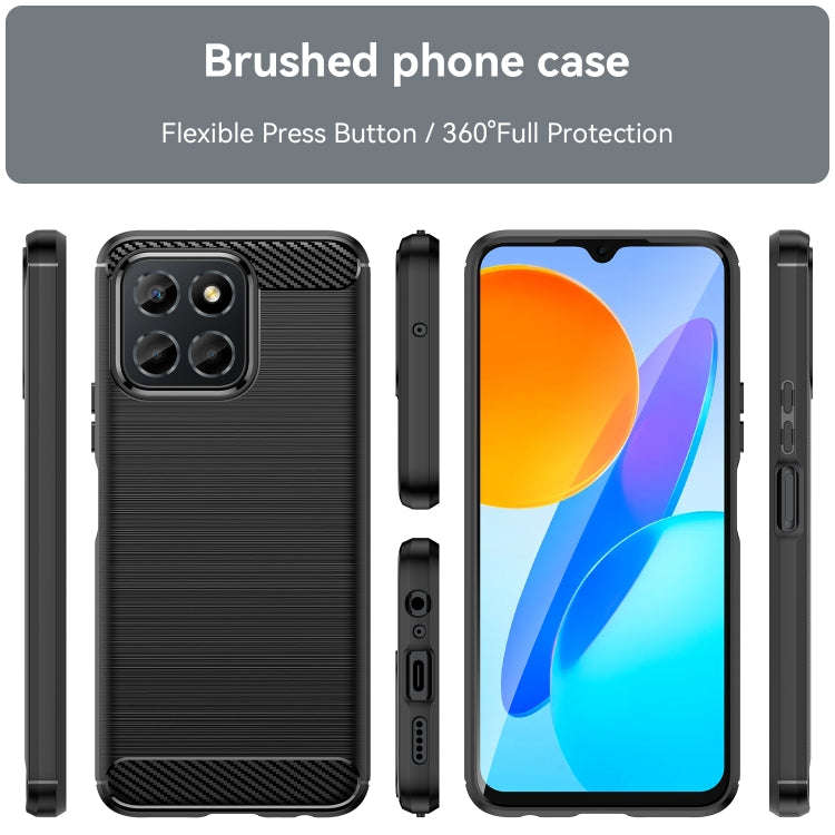 For Honor Play 30 Brushed Texture Carbon Fiber TPU Phone Case(Black)