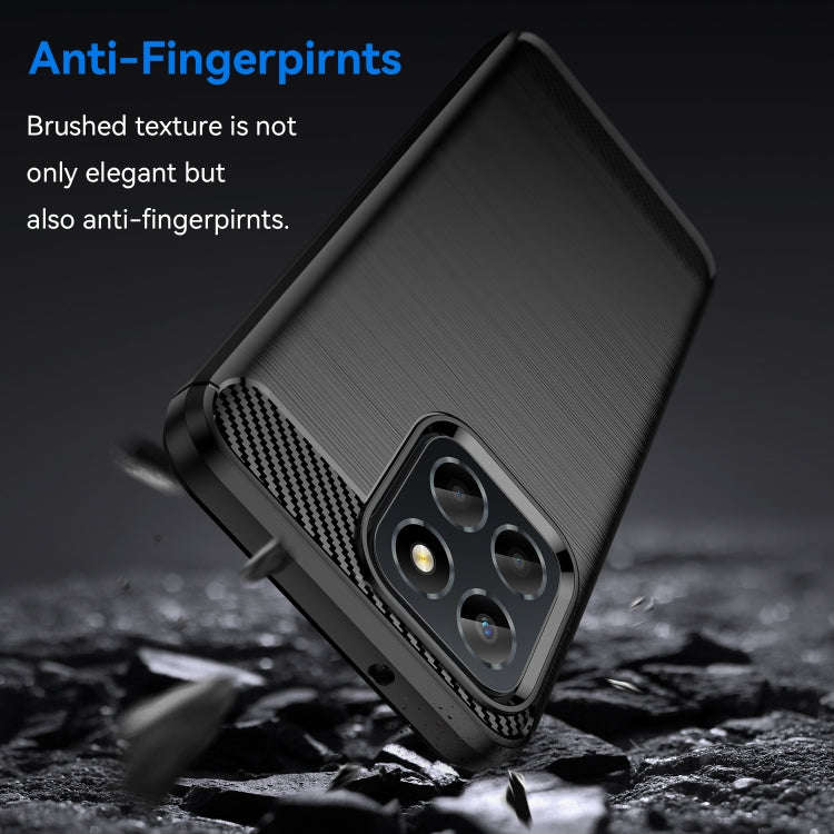 For Honor Play 30 Brushed Texture Carbon Fiber TPU Phone Case(Black)