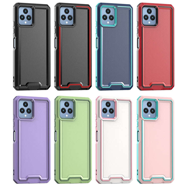 For T-Mobile Revvl 6 5G Armour Two-color TPU + PC Phone Case(White+Pink)