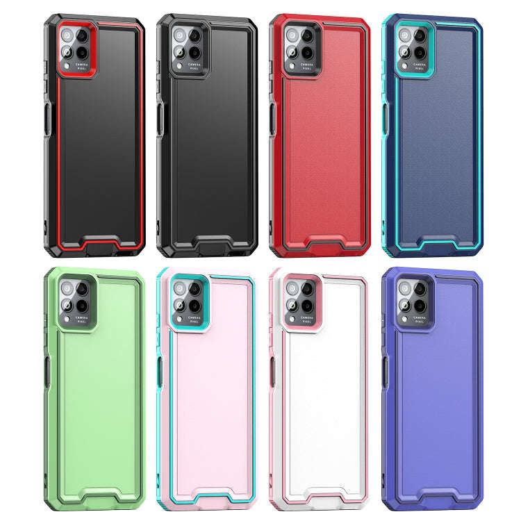 For T-Mobile Revvl 6 Pro 5G Armour Two-color TPU + PC Phone Case(Blue+Sky Blue)