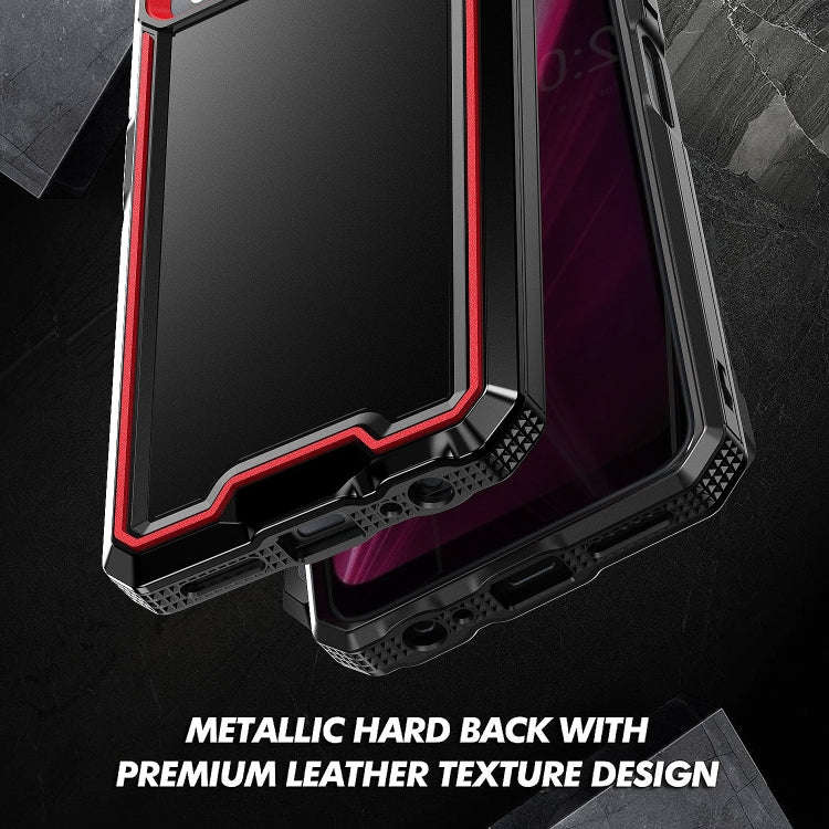 For T-Mobile Revvl 6 Pro 5G Armour Two-color TPU + PC Phone Case(Red+Black)