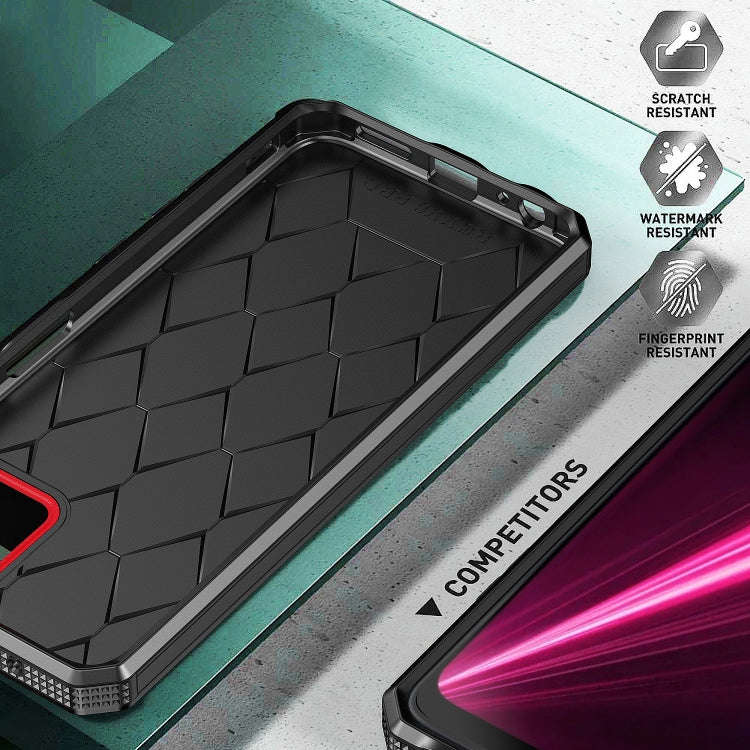 For T-Mobile Revvl 6 Pro 5G Armour Two-color TPU + PC Phone Case(Blue+Sky Blue)