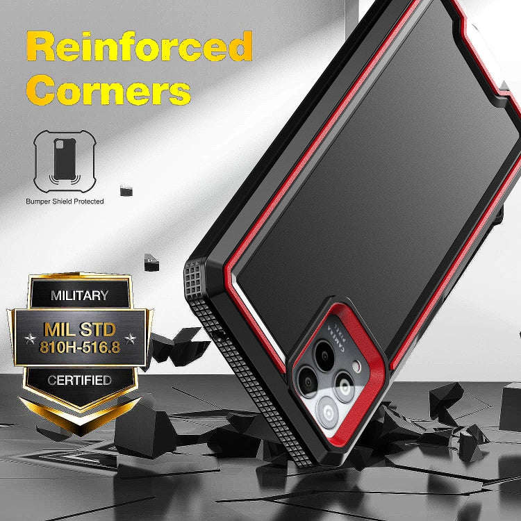 For T-Mobile Revvl 6 Pro 5G Armour Two-color TPU + PC Phone Case(Blue+Sky Blue)