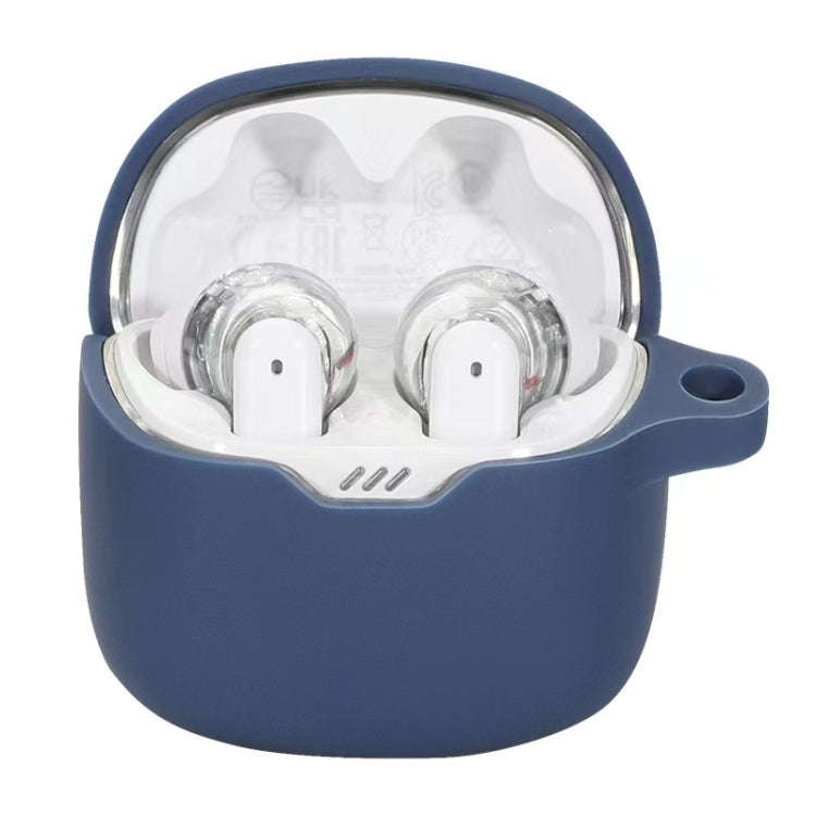 For JBL Tune Flex Earphone Silicone Protective Case(Dark Blue)