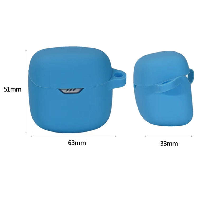 For JBL Tune Flex Earphone Silicone Protective Case(Light Blue)