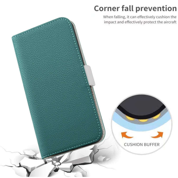 For Google Pixel 7 Candy Color Litchi Texture Leather Phone Case(Dark Green)