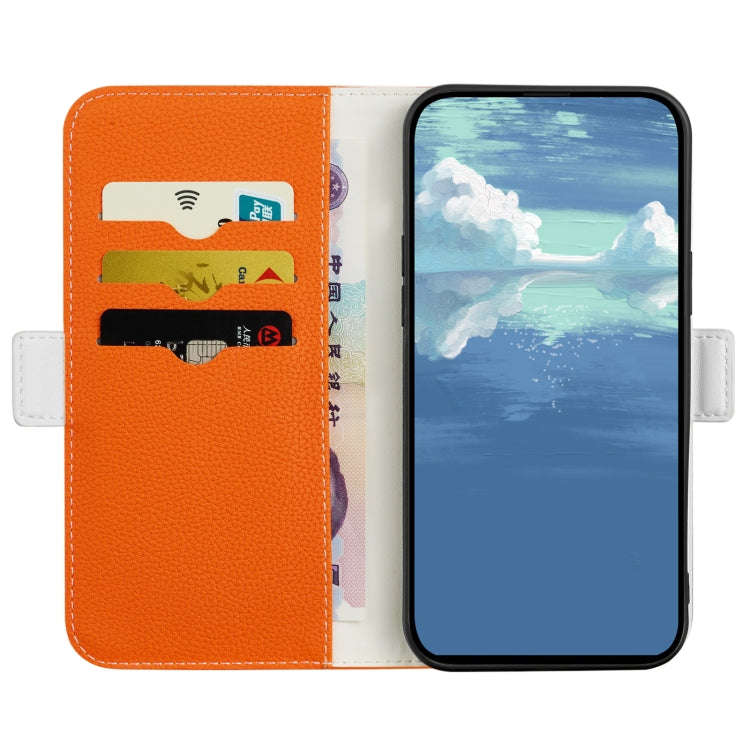 For Google Pixel 7 Candy Color Litchi Texture Leather Phone Case(Orange)