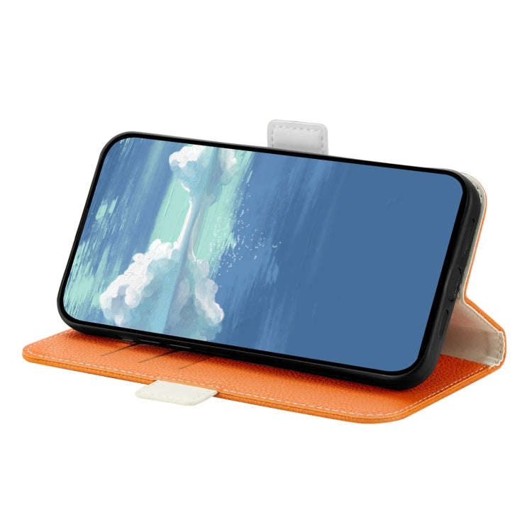 For Google Pixel 7 Candy Color Litchi Texture Leather Phone Case(Orange)