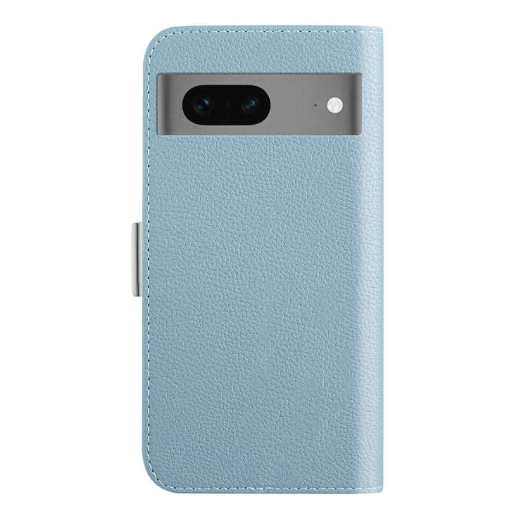 For Google Pixel 7 Candy Color Litchi Texture Leather Phone Case(Light Blue)