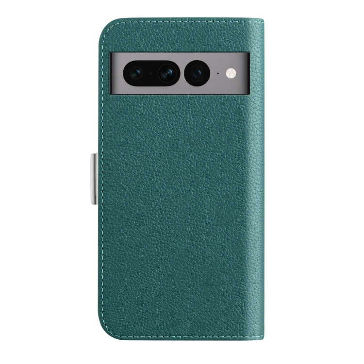 For Google Pixel 7 Pro Candy Color Litchi Texture Leather Phone Case(Dark Green)