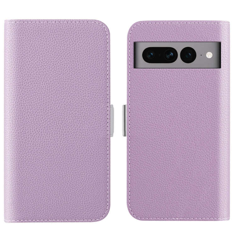 For Google Pixel 7 Pro Candy Color Litchi Texture Leather Phone Case(Light Purple)
