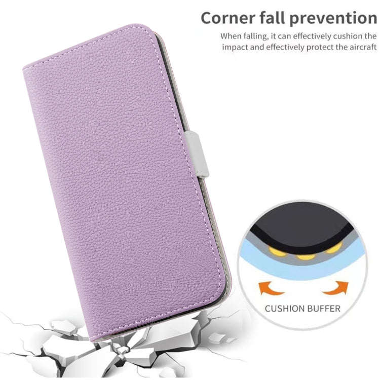 For Google Pixel 7 Pro Candy Color Litchi Texture Leather Phone Case(Light Purple)