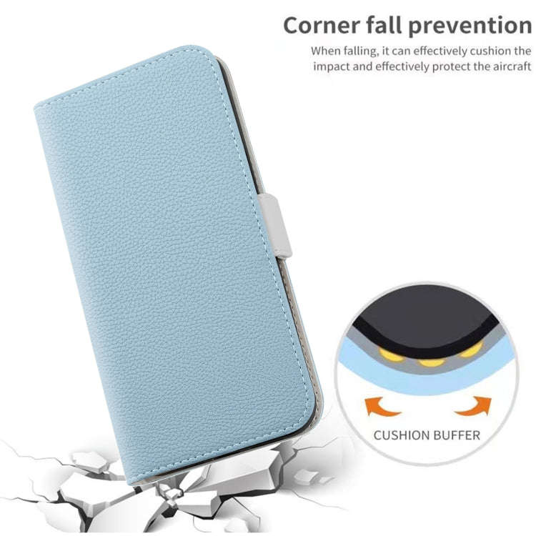For Sony Xperia 5 IV Candy Color Litchi Texture Leather Phone Case(Light Blue)