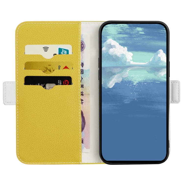 For Sony Xperia 5 IV Candy Color Litchi Texture Leather Phone Case(Yellow)