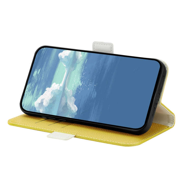 For Sony Xperia 5 IV Candy Color Litchi Texture Leather Phone Case(Yellow)