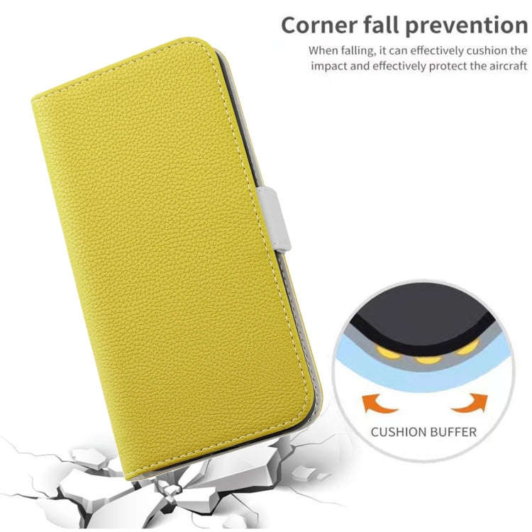 For Sony Xperia 5 IV Candy Color Litchi Texture Leather Phone Case(Yellow)
