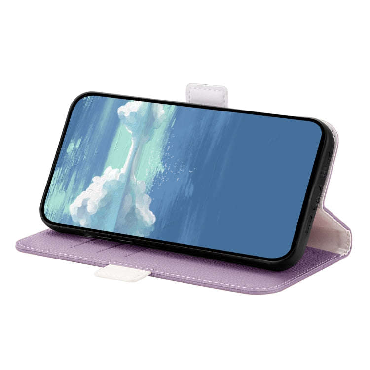 For Sony Xperia 5 IV Candy Color Litchi Texture Leather Phone Case(Light Purple)