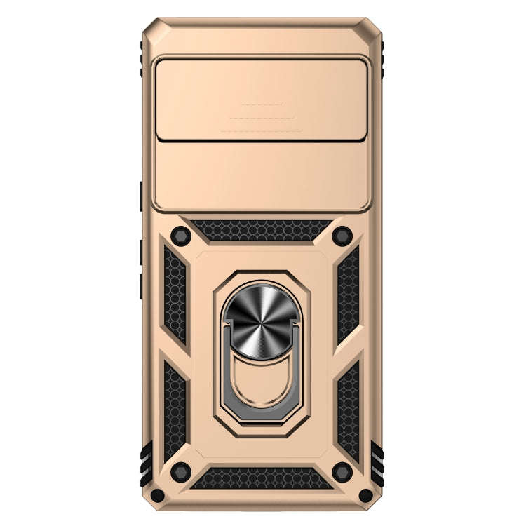 For Google Pixel 7 Pro 5G Sliding Camshield Holder Phone Case(Gold)