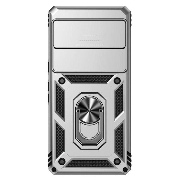 For Google Pixel 7 Pro 5G Sliding Camshield Holder Phone Case(Silver)