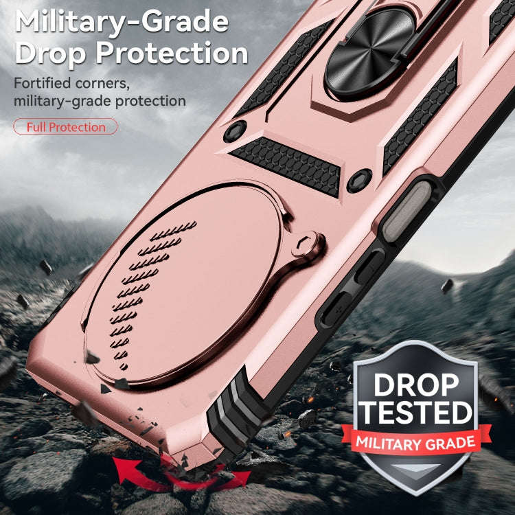 For Honor X9 Sliding Camshield Holder Phone Case(Rose Gold)