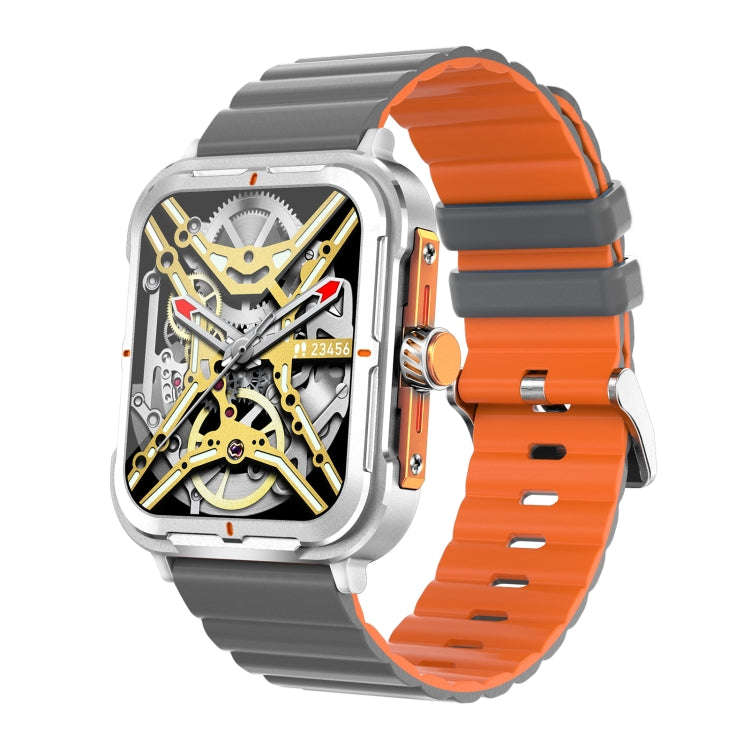 D09 1.9 inch TFT Square Screen Smart Watch Supports Blood Pressure Monitoring(Silver)