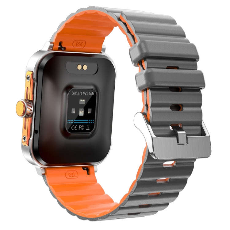 D09 1.9 inch TFT Square Screen Smart Watch Supports Blood Pressure Monitoring(Silver)