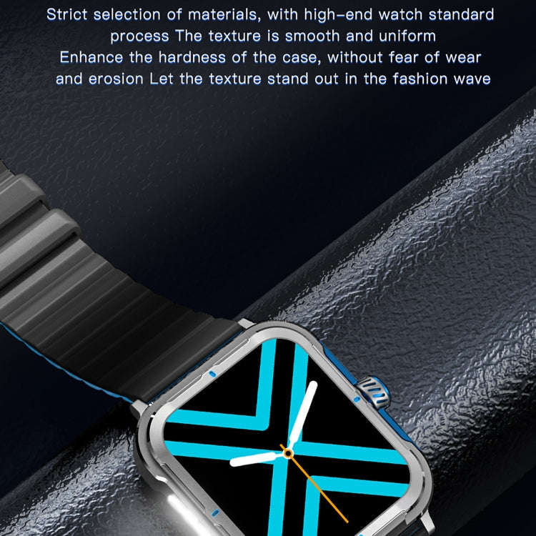 D09 1.9 inch TFT Square Screen Smart Watch Supports Blood Pressure Monitoring(Blue)