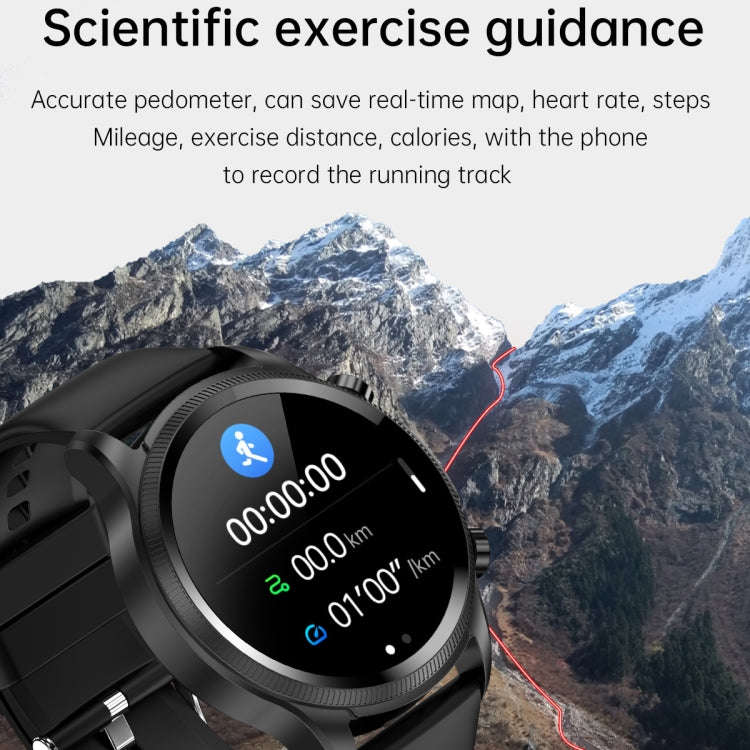 E400 1.39 inch HD Round Screen TPU Watch Strap Smart Watch Supports ECG Monitoring/Non-invasive B...