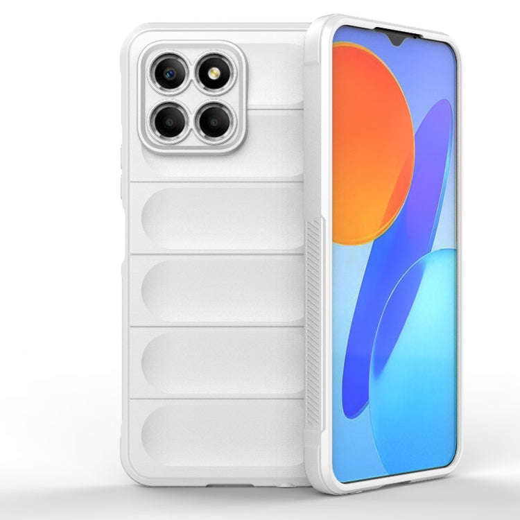 For Honor 8X 5G Magic Shield TPU + Flannel Phone Case(White)