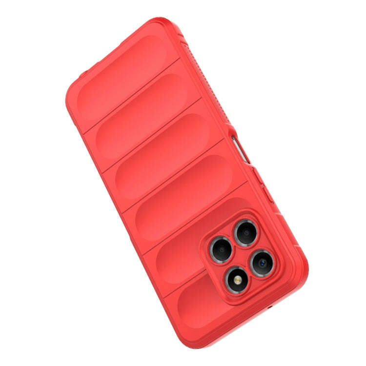 For Honor 8X 5G Magic Shield TPU + Flannel Phone Case(Wine Red)