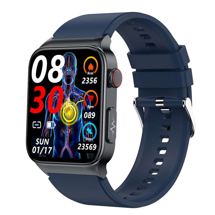 E500 1.83 inch HD Square Screen TPU Watch Strap Smart Watch Supports ECG Monitoring / Non-invasiv...